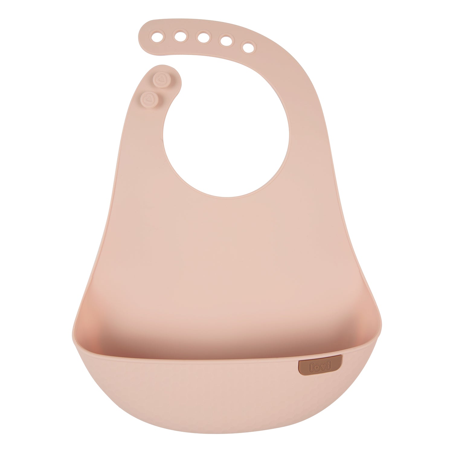 Bavoir en silicone Difrax LOVI Ensemble repas et boissons Nude – confortable et hygiénique.