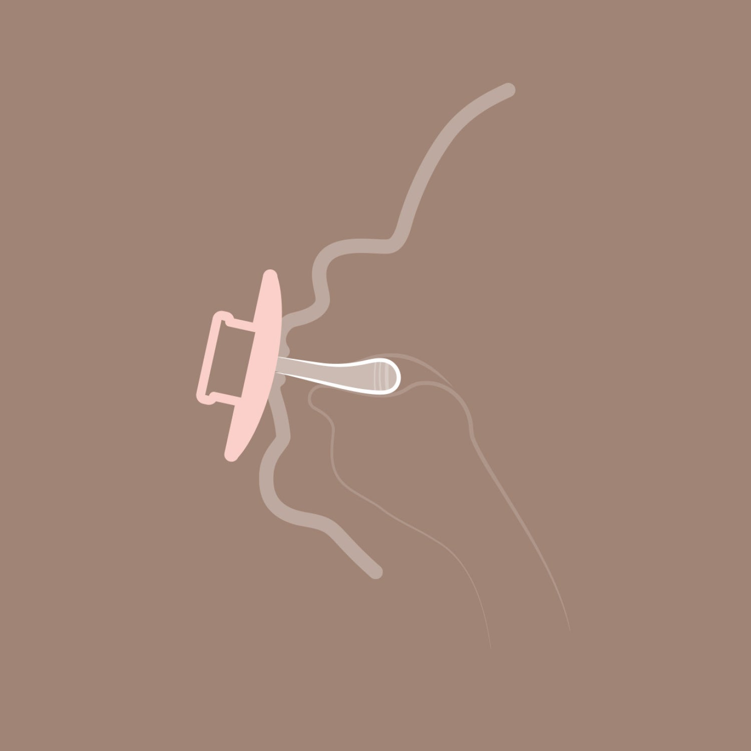 Illustration d'une bouche avec une tétine, représentant les caractéristiques uniques du produit