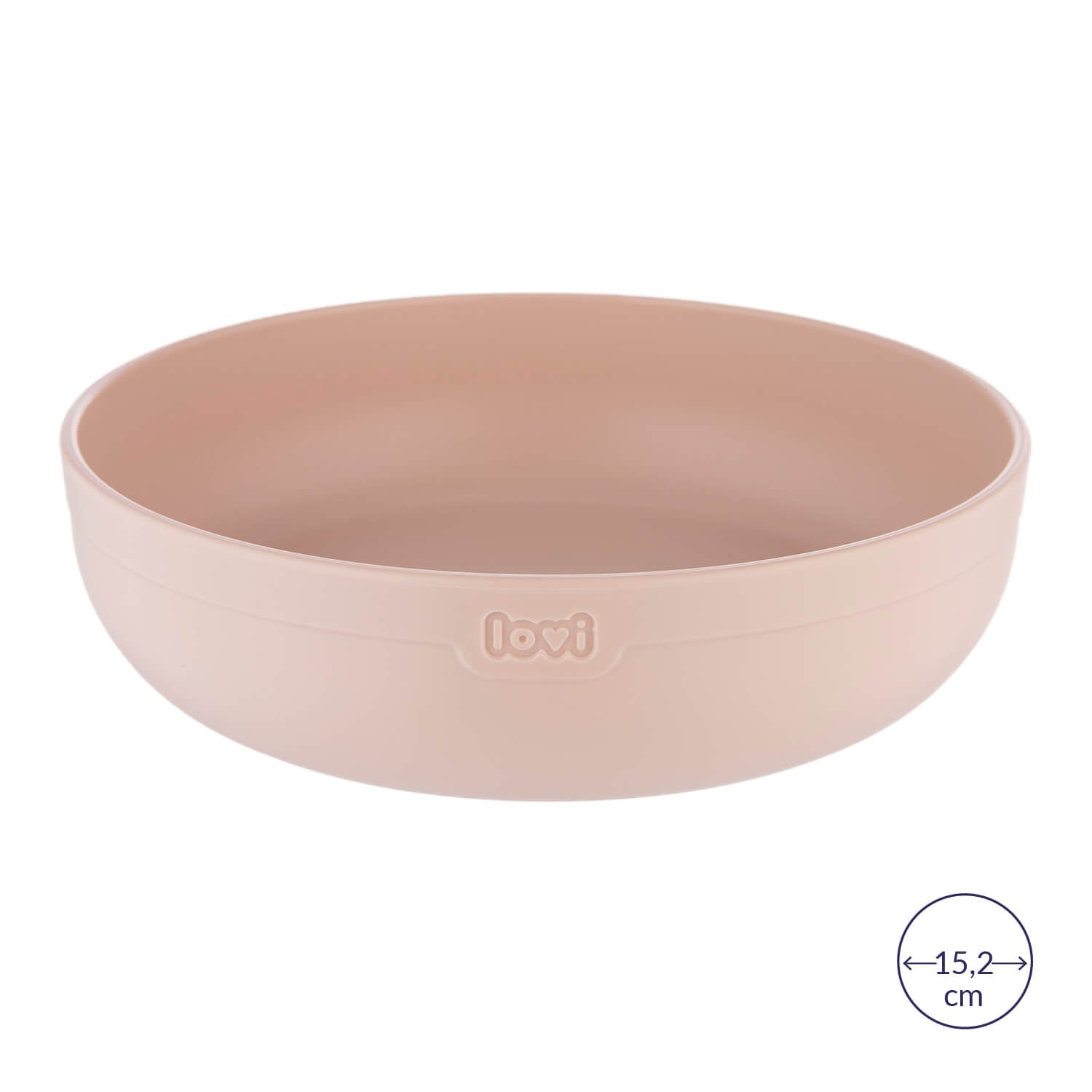 Bol moyen du set repas bébé en couleur nude, diamètre 15,2 cm