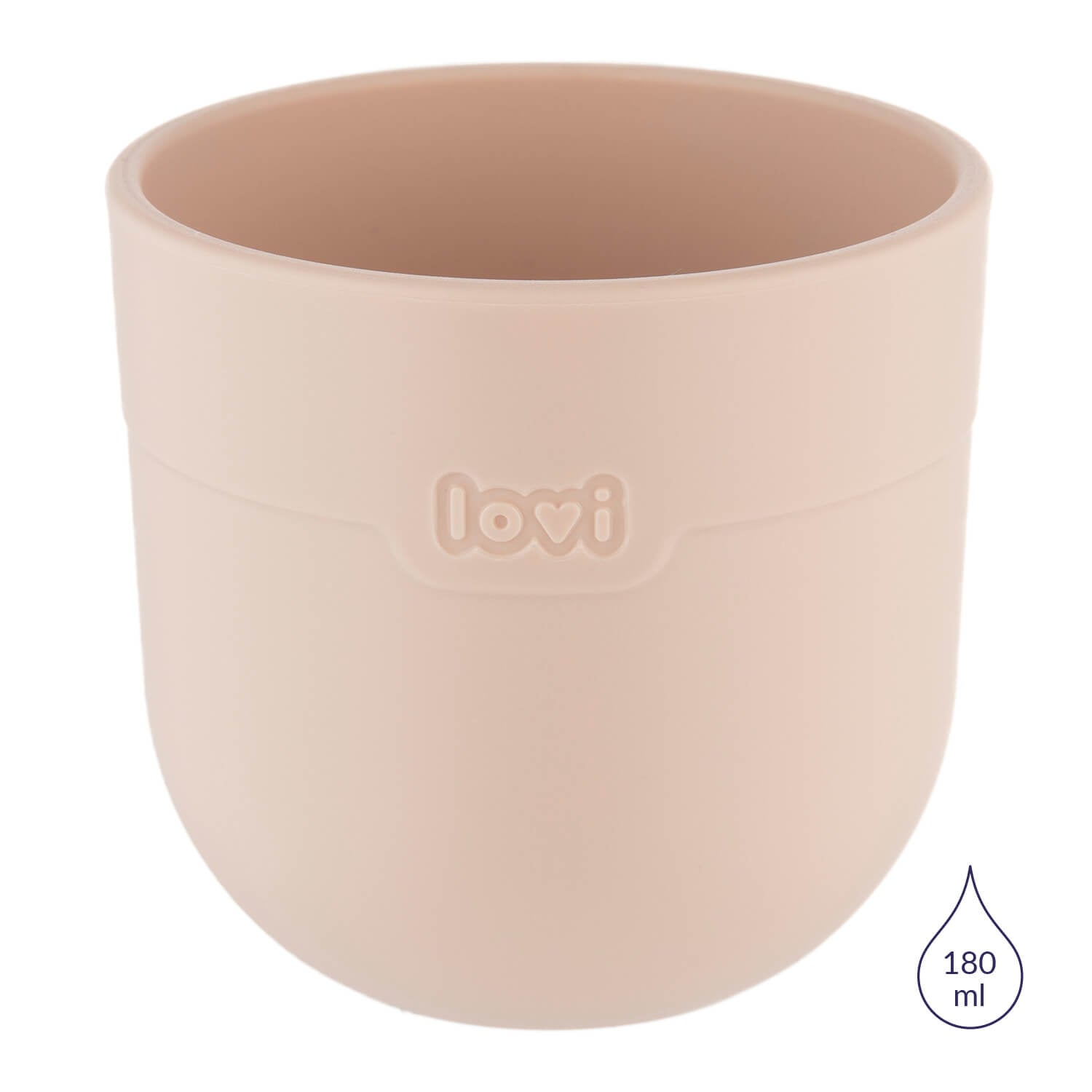 Petite tasse du set repas bébé en couleur nude, capacité 180 ml