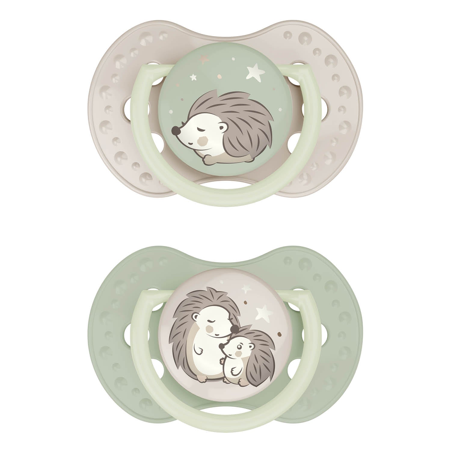 2 Sucettes dynamiques phosphorescentes pour unisexe.