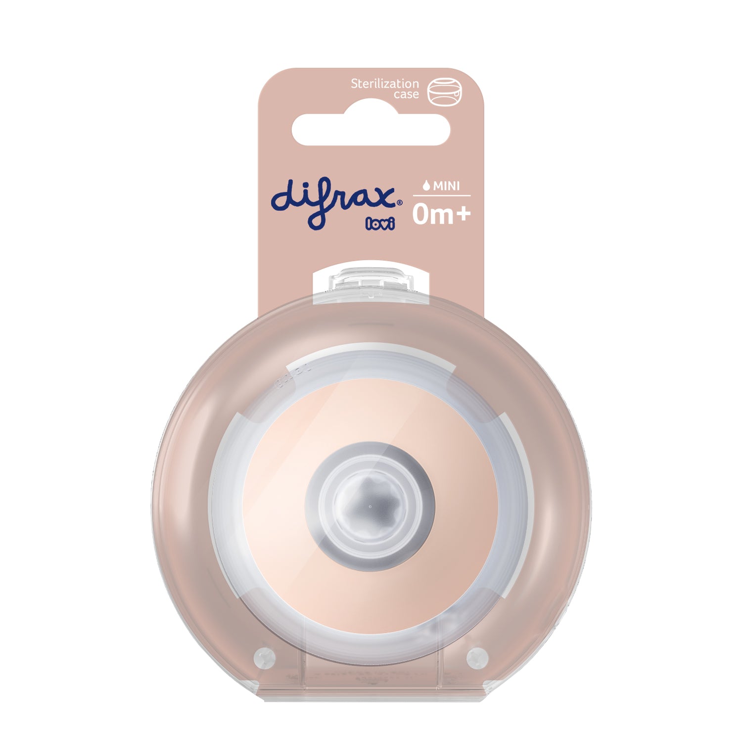 La tétine mammafeel dans l'étui de stérilisation.