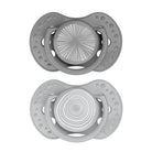 2 Sucette dynamique dans les couleurs gris foncé et gris clair