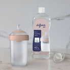 Biberon Mammafeel, sucette Prime Glow et liquide vaisselle écologique 500 ml du kit essentiel pour nouveau-né