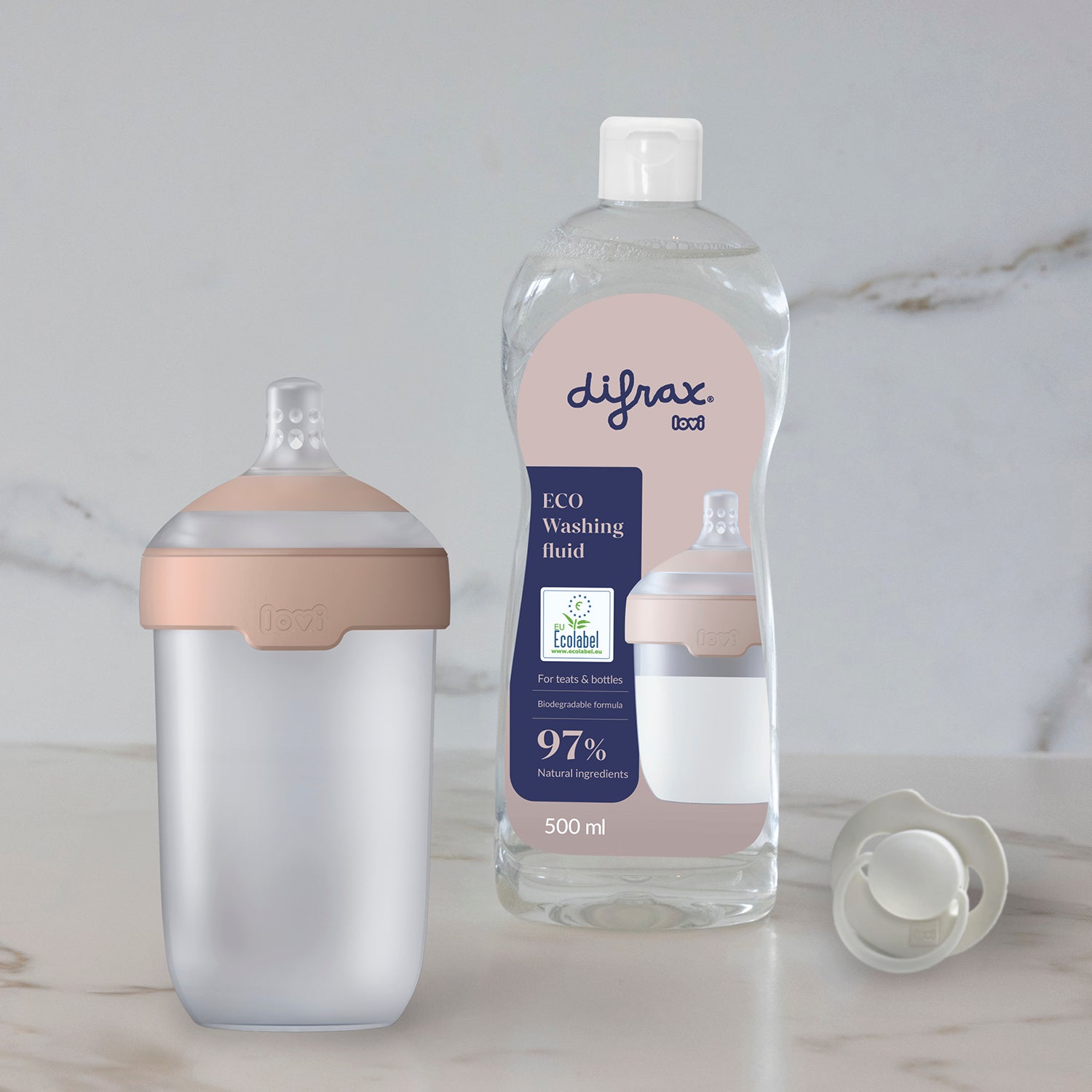 Biberon Mammafeel et liquide vaisselle ECO – produits essentiels pour nourrisson